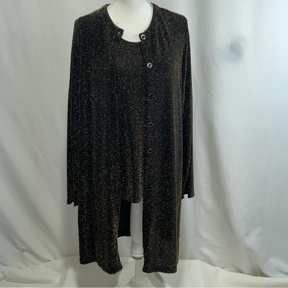 Chic Black Glitter Women's‎ Top and Jacket